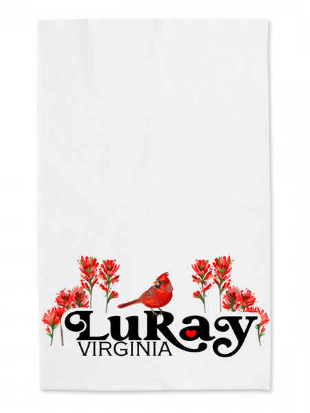 Luray Virginia Cardinal Tea Towel