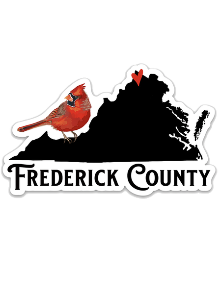 Frederick County Virginia Die Cut Sticker - State