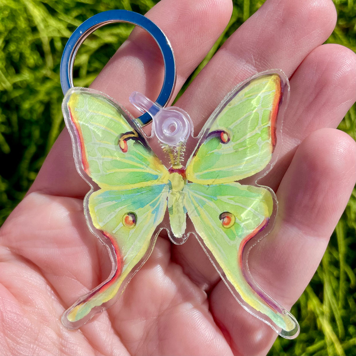 Luna Moth Keychain Sweetgum Studio LLC
