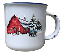 Snowy Barn Mug