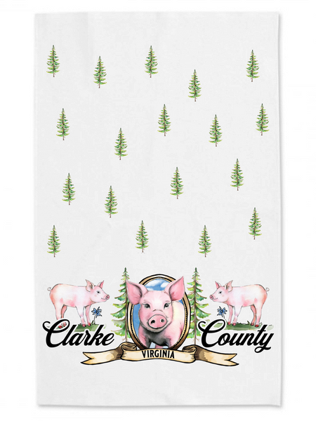 Clarke County Pig Tea Towel