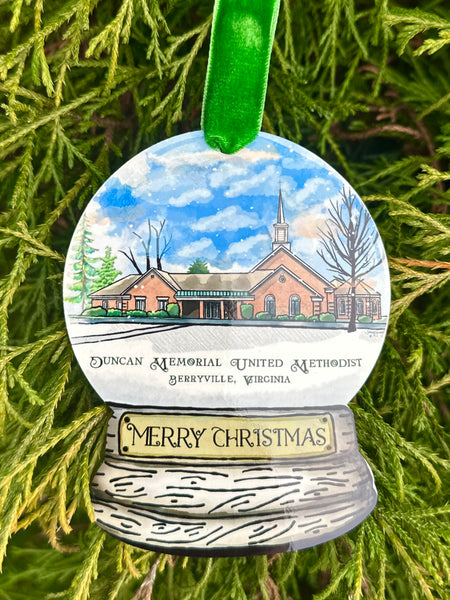 Snow Globe Ornament in