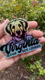 Virginia is for Dog Lovers Die Cut Sticker