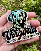 Virginia is for Dog Lovers Die Cut Sticker