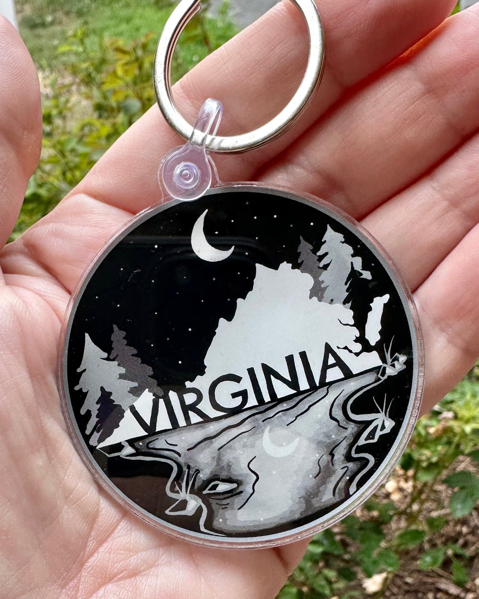 Goodnight Virginia Keychain – Sweetgum Studio LLC