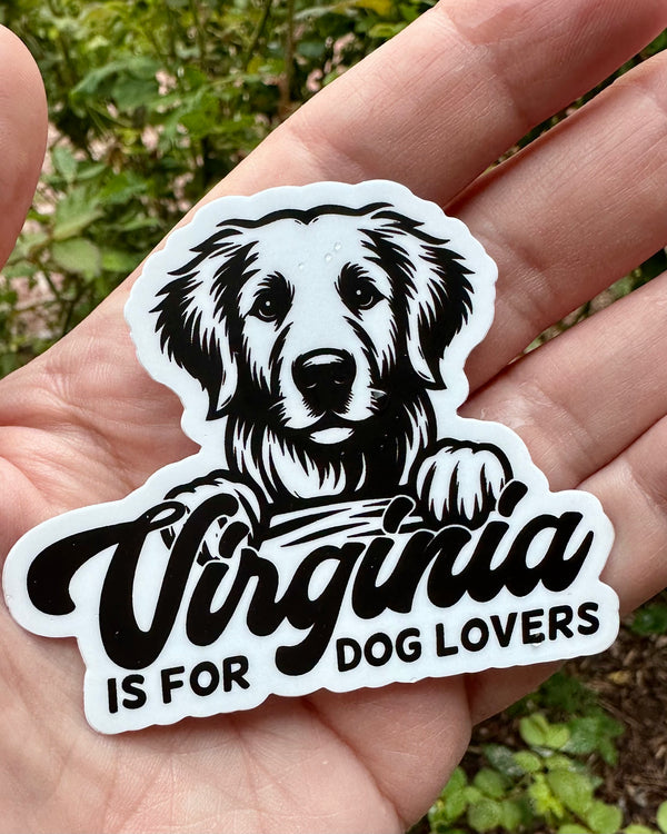 Virginia is for Dog Lovers Die Cut Sticker – Sweetgum Studio LLC