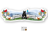 Greetings from Sperryville Virginia Die Cut Sticker