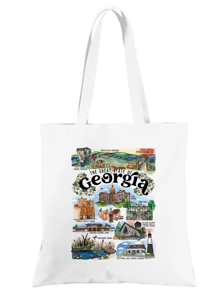 State of Georgia Landmark Tote Bag