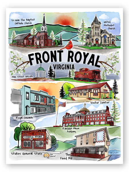 Front Royal Landmark Art Print