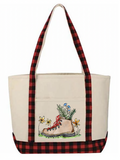 Plaid Canvas Tote Bag