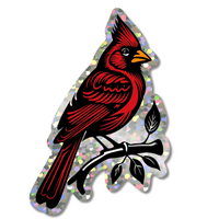 Cardinal Glitter Sticker