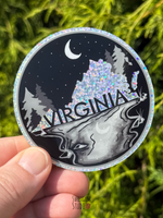 Good Night Virginia Circle Sticker