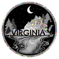 Good Night Virginia Circle Sticker