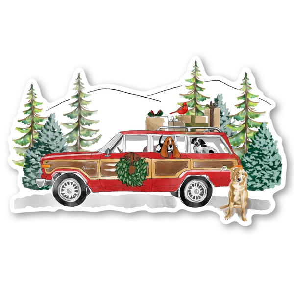 Wagoneer Die Cut Sticker - Christmas