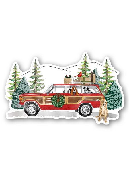 Wagoneer Die Cut Sticker - Christmas