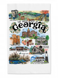 State of Georgia Landmark Tea Towel