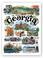 State of Georgia Landmark Art Print