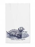 Shenandoah River Otter - Clarke County Tea Towel
