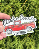 Old Red Truck Sticker
