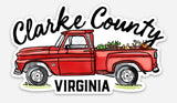 Old Red Truck Sticker
