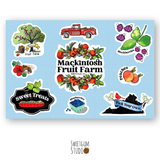 Mackintosh Fruit Farm Die Cut Sticker Sheet