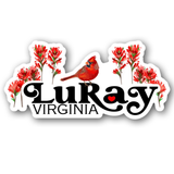 Luray Virginia Cardinal Die Cut Sticker