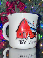 Snowy Barn Christmas Mug