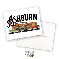 Ashburn Virginia Volunteer Fire Station Note Card