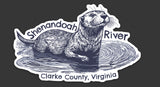 Shenandoah River Otter Clarke County Die Cut Sticker