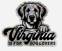 Virginia is for Dog Lovers Die Cut Sticker