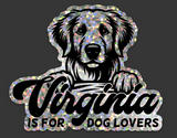 Virginia is for Dog Lovers Die Cut Sticker