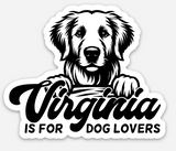 Virginia is for Dog Lovers Die Cut Sticker