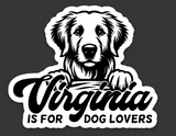 Virginia is for Dog Lovers Die Cut Sticker