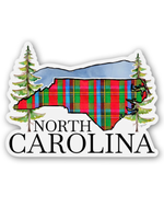 North Carolina Tartan Die Cut Sticker