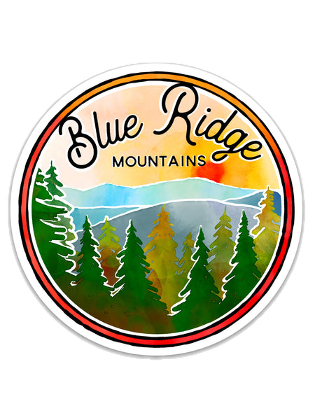 Blue Ridge Mountains Die Cut Sticker – Sweetgum Studio LLC
