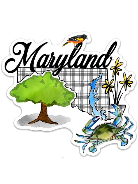 State of Maryland Die Cut Sticker