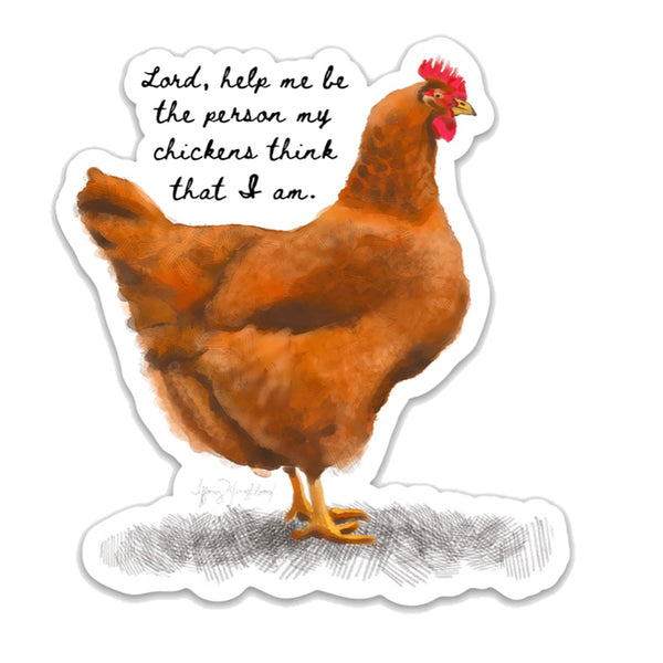 Rhode Island Red Chicken Die Cut Sticker