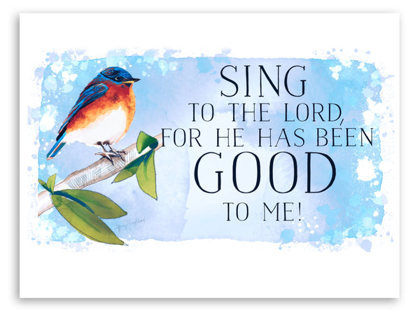 Sing to the Lord Bluebird Art Print