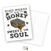 Kind Words are Like Honey Note Card