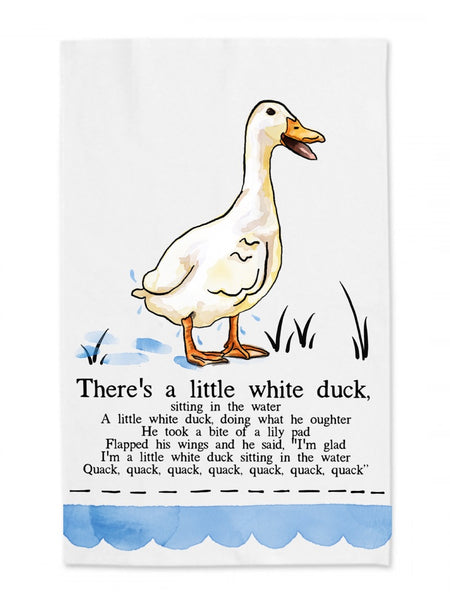 Little White Duck Tea Towel