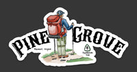 Pine Grove Hiker Die Cut Sticker