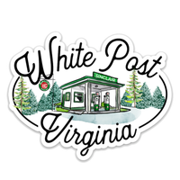 White Post Virginia Sinclair Die Cut Sticker