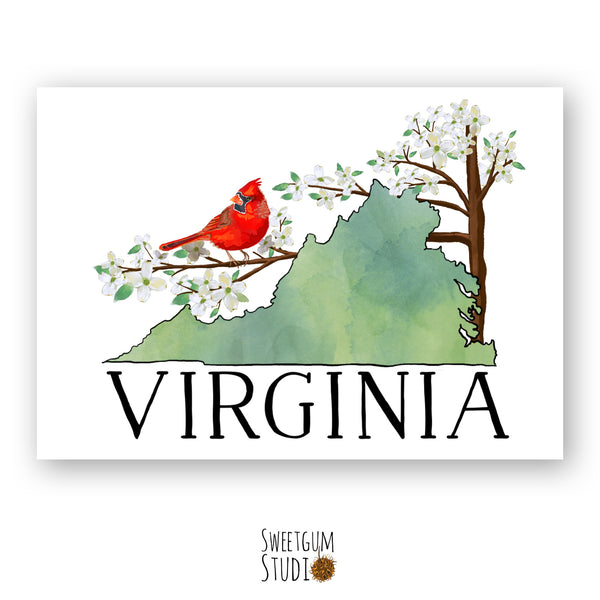State of Virginia Art Print