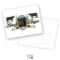 Black Angus, Clarke County Virginia Note Card
