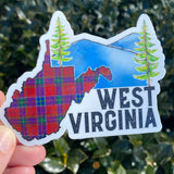 West Virginia Tartan Die Cut Sticker