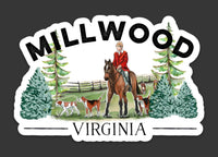 Millwood Virginia Hunting Die Cut Sticker