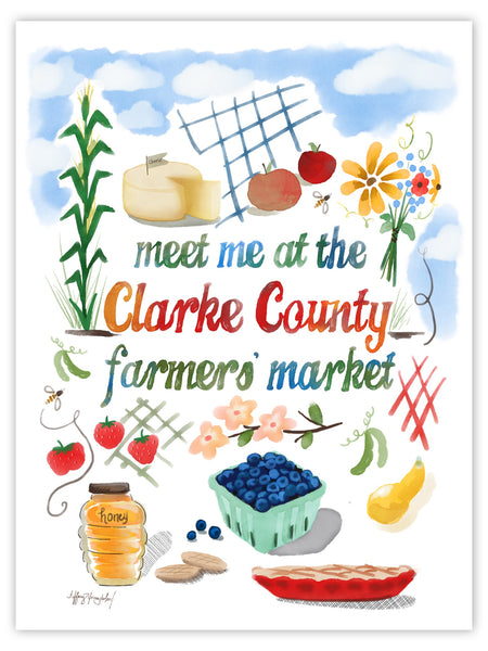 Clarke County Farmers' Market Art Print