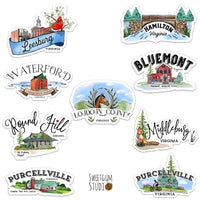 Loudoun County Virginia Die Cut Sticker Assortment