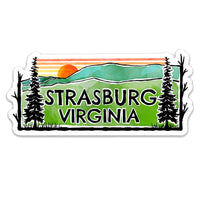 Strasburg Virginia Die Cut Sticker