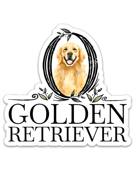 Golden Ririverer Sticker Golden Retriever Die Cut Sticker – Sweetgum Studio LLC